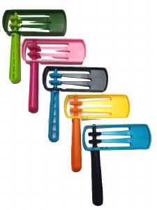 Plastic Gragger Small Size 4.5" x 4" Assorted Colors 10 Pack