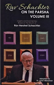 Rav Schachter on the Parshah Volume 3 [Hardcover]