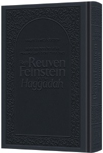 Reb Reuven Feinstein on the Haggadah Deluxe Edition Dark Navy [Hardcover]