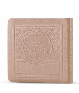 Leather Noam Elimelech Square Booklet Hebrew Ashkenaz Silvery