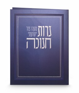 Neiros Chanukah BiFold Hebrew Blue