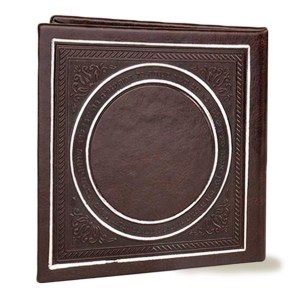 Zemiros Shabbos Square Booklet Faux Leather Hard Cover - Brown - Ashkenaz