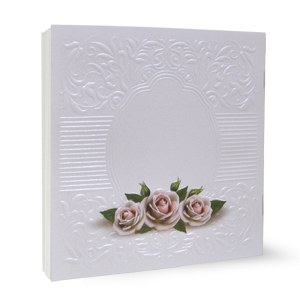 Zemiros Shabbos Square Booklet White - Roses Edut Mizrach