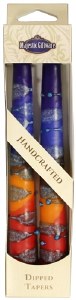 Safed Taper Candles 2 Pack 10" - Rainbow Blue