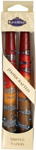 Safed Taper Candles 2 Pack 10" - Rainbow Maroon