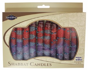 Safed Shabbat Candle 12 Pack - Sunrise Purple