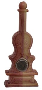 Shalhevet Havdallah Candle Harp Shape Brown with Besamim