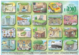 Halachos of Sukkah Laminated Sukkah Poster