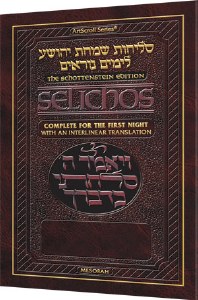 Schottenstein Edition Interlinear Selichos 1st Night Minhag Lita Ashkenaz [Paperback]