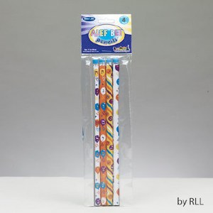Alef Bet Pencils 4 Pack