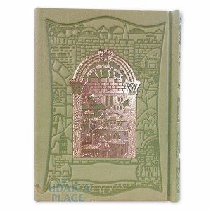 Siddur Beis Tefillah Nusach Sefard Medium Light Green Faux Leather with Gold Plated Placard