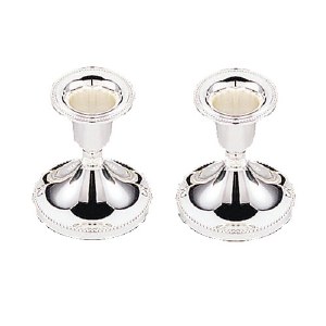 Silverplated Candlestick Set 2.5"