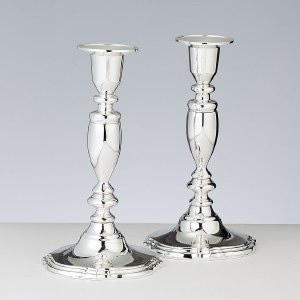 Silverplated Candlesticks Elegant Design 7.25"