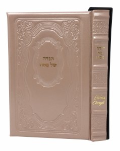 Pesach Haggadah Antique Leather Eishes Chayil Ediiton Slipcased Pink