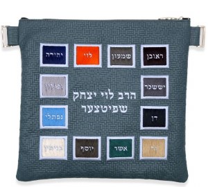 Leather Tefillin Bag Exotic Leather Design Style #CHOSHENB Medium Size