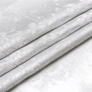 Jacquard Tablecloth White and Silver Abstract Pattern 54" x 72"