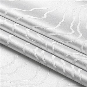 Jacquard Tablecloth Silver Ripple Pattern 70" x 180"