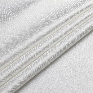 Jacquard Tablecloth White Ripple Pattern 60" x 90"