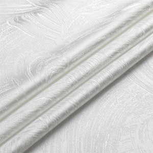 Jacquard Tablecloth White Brushstroke Pattern 70" x 160"