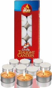 Travel Candles Tealights 10 pack 4.5 Hour Burn Time