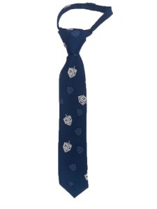 Chanukah Dreidel Tie Blue Kids Size 11" with Zipper