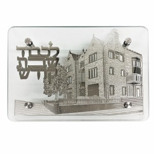 Challah Board Tempered Glass Silver Colored Laser Cut 770 Design