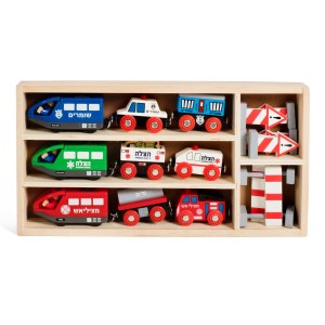 Motorized Emergency Vehicle Trains Set