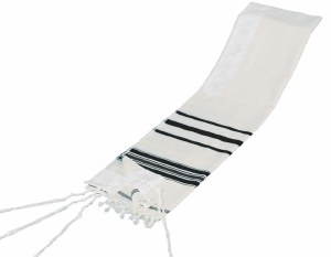 Tallis Wool Traditional Black Stripes 60" x 72"