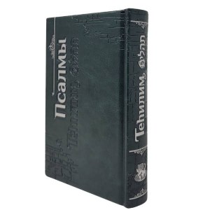 Tehillim Ohel Yosef Yitzchok Hebrew with Russian Translation Pocket Size Silver Gilding Kosel Design Green [Hardcover]