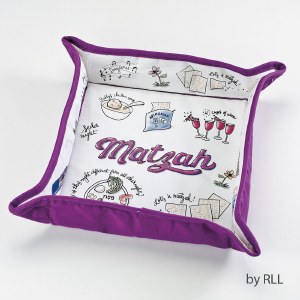 Passover Soft Matzah Tray with Potpourri Design