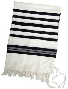 Tallis Wool Traditional Talitania with Thick Avodas Yad Tzitzis and Lining 59 x 75