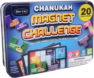 Chanukah Magnet Challenge Game in Collectible Tin Box