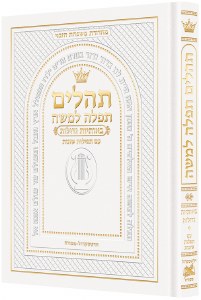 Artscroll Tehillim Large Type Hebrew with Hebrew Introductions Full Size White [Hardcover]