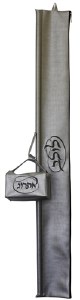 Lulav and Esrog Box Holders Set Vinyl with Handles Silver with Grey Embroidery Circle Style