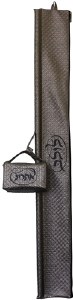 Lulav and Esrog Box Holders Set Vinyl with Handles Taupe with Grey Embroidery Circle Style