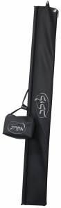Lulav and Esrog Box Holders Set Vinyl with Handles Dark Gray with Silver Embroidery Circle Style
