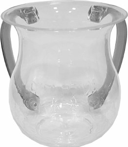 Plastic Wash Cup Karshi Clear with Grey Handles