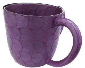 Wash Cup Enamel Purple Petal Design