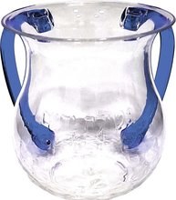 Plastic Wash Cup Karshi Clear with Blue Handles