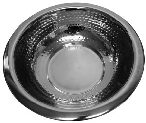 Wash Bowl Stainless Steel Hammered Design 12"