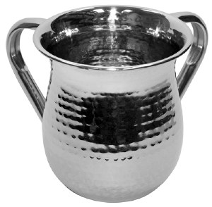 Stainless Steel Wash Cup Hammered Design