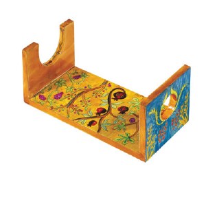 Yair Emanuel Shofar Stand Large - Seven Species Design