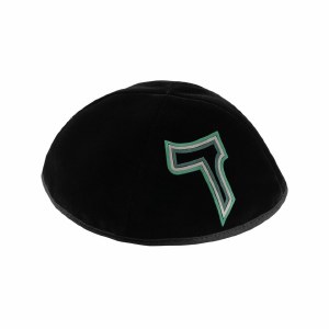 Stones of Class Custom Letter Velvet Kippah Suede Combo Green Color