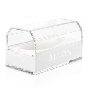 Lucite Esrog Box Dome Magnetic Cover Clear 4.5" x 8.5"