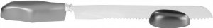 Yair Emanuel Judaica Anodized Aluminum Knife and Stand Silver Matte