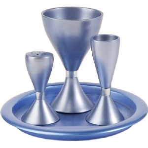 Yair Emanuel Anodized Aluminum Havdallah Set - Blue