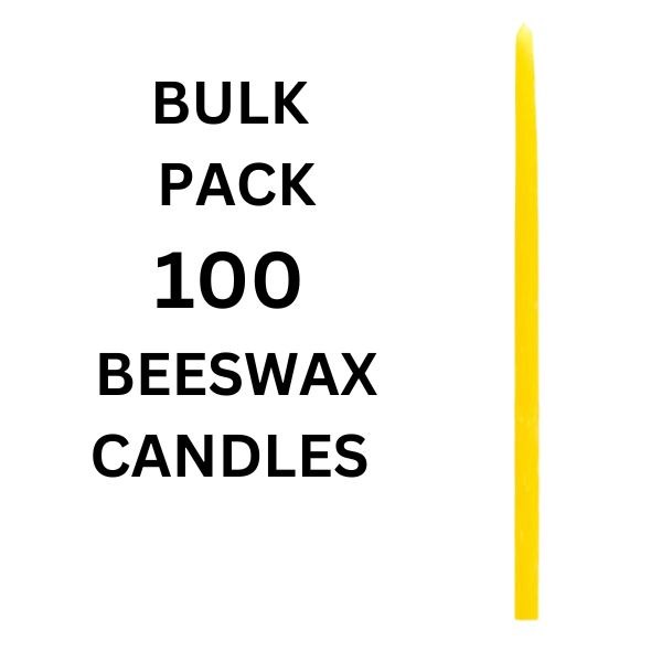 Medium Beeswax Shamosh Candle Bulk Pack 100 Pieces