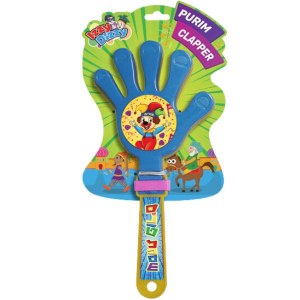 Purim Hand Clapper Gragger Small Size 7.5" Assorted Colors Single Piece