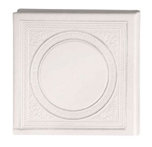 Birchas Hamazon Square Circle Design White Ashkenaz [Hardcover]