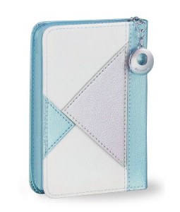 Siddur Eis Ratzon with Tehillim Zippered Blue Triangle Design Faux Leather Edut Mizrach